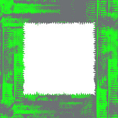 Abstract transparent halftone grunge texture border element.