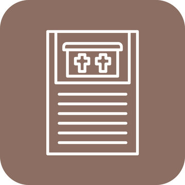 recommend clip art: Death Certificate Line Round Corner Background Icon