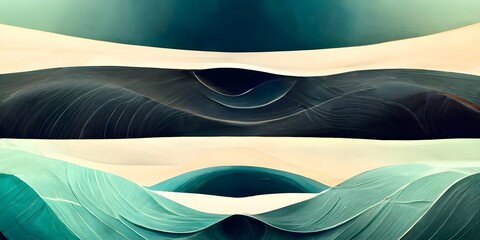 Autumn colorimetry. Abstract lines waves organic shapes panorama background wallpaper