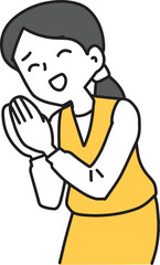 お願いする女性社員