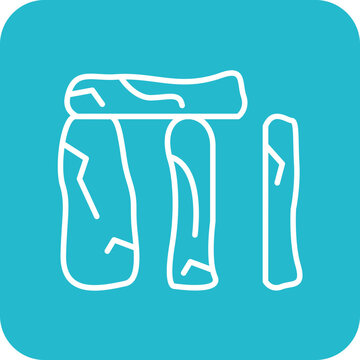 recommend clip art: Stonehenge Line Round Corner Background Icon