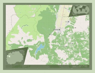 Gostivar, Macedonia. OSM. Labelled points of cities