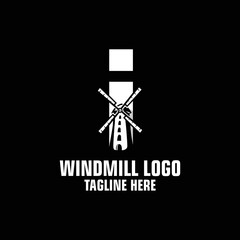 Letter I Windmill Logo Design Template Inspiration, Vector Illustration.