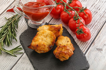 Chicken breast shashlik - grilled meat