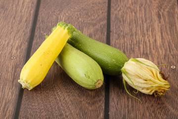 Raw baby organic zucchini heap