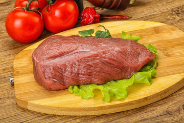 Raw beef piece for cooking
