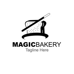 magic bakery logo design concept