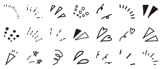 気付き　リアクション　ひらめき　手書き　セット	