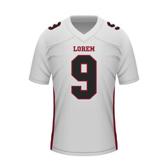 Realistic football away jersey Atlanta, shirt template