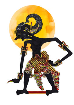 wayang kulit or indonesian puppet