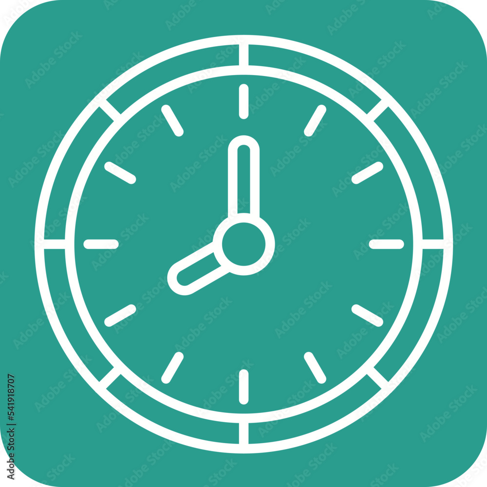 Canvas Prints Clock Line Round Corner Background Icon