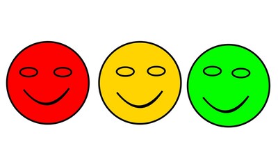 Illustration of a traffic light with character 