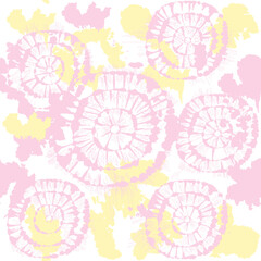 pink and yellow color Tie dye shibori pattern, Tie Dye Twist Vector. Psychedelic Swirl. Pink Ink Background. Hypnotic Dip Dyed Textile. Orchid Smoke Fashion. Watercolor Brush Print. Rose Bohemian