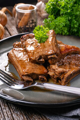 Braised pork ribs.