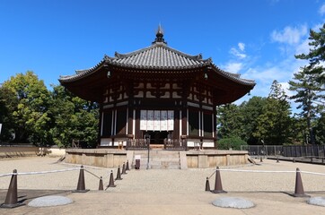 A Japanese temple : Hokuen-do Hall in the precincts of Kofuku-ji Temple in Nara City 日本のお寺 : 奈良市の興福寺境内にある北円堂