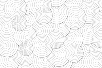 abstract linear background with circles. Black and white circles