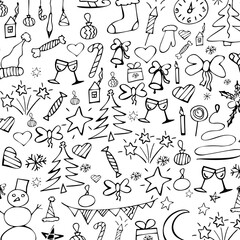 seamless festive and New Year background