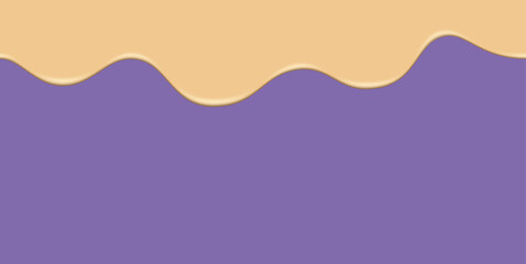 Melted chocolate seamless. Seamless dripping melted white or milk chocolate. Vector illustration