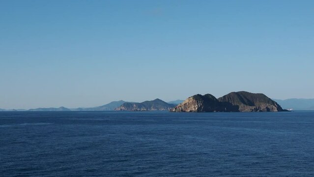 View from a Large Ferry from Tokyo to Kyushu in the Pacific Ocean