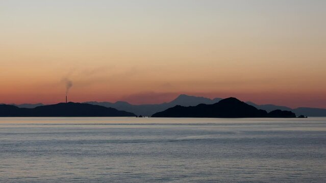 View from a Large Ferry from Tokyo to Kyushu in the Pacific Ocean
