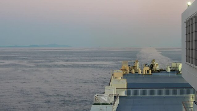 Large Ferry from Tokyo to Kyushu in the Pacific Ocean