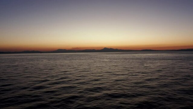 View from a Large Ferry from Tokyo to Kyushu in the Pacific Ocean