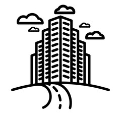 Building icon, office bulding icon