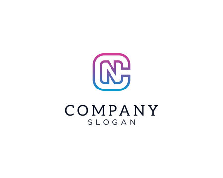 modern and elegant letter CN or NC initial logo. combination of letters N and C monogram