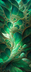 Malachite with green opalescent.