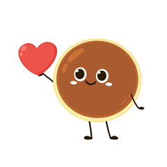 Traditional Japanese dessert Dorayaki, sweet pancakes. Dorayaki character design.