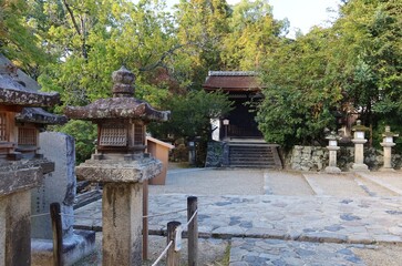 A Japanese shrine : a scene of the precincts of Kasuga Taisha Shrine in Nara City in Nara Prefecture in Japan　 日本の神社: 奈良市にある春日大社の境内の風景