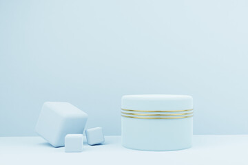 3d rendering podium realistic background