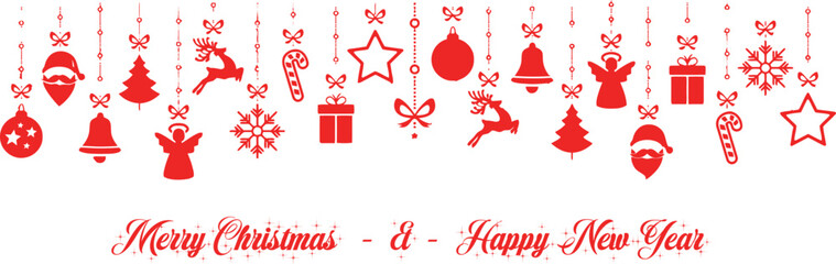 Fototapeta na wymiar christmas vector pack. merry christmas & happy new year. christmas decoration pack. merry christmas. 25 december