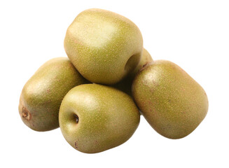 Red kiwi fruit, China, on white background

