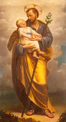 Foto auf Acrylglas IVREA, ITALY - JULY 15, 2022: The painting of St. Joseph in the church Santuario Monte Stella by unknown artist. © Renáta Sedmáková