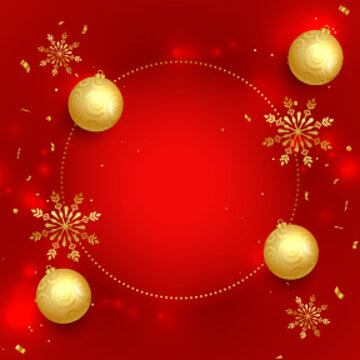shiny merry chrsitmas red background with image space