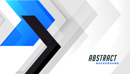 white background with blue abstract arrow