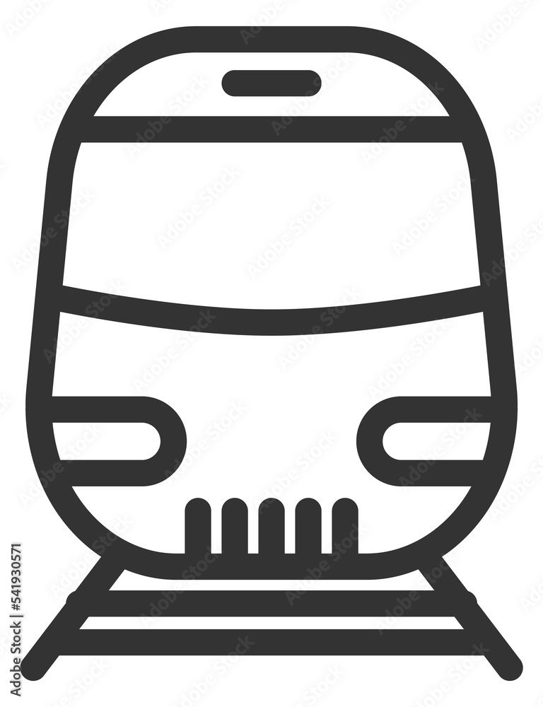 Canvas Prints train front view. modern locomotive line icon