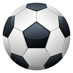 Soccer ball. Realistic football logo. Sport symbol