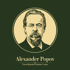 The Great Russian Scientists Series. Alexander Popov was a Russian physicist, who was one of the first persons to invent a radio receiving device.