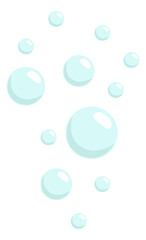 Cartoon bubbles. Air balls. Sparkling liquid elements