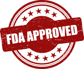 FDA approved stamp, FDA Approved Food and Drug Administration icon, symbol, label, badge, logo, seal	 - obrazy, fototapety, plakaty