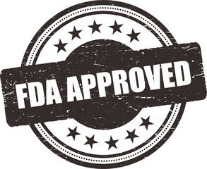 FDA approved stamp, FDA Approved Food and Drug Administration icon, symbol, label, badge, logo, seal	 - obrazy, fototapety, plakaty