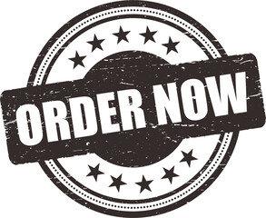order now stamp. order now label. round grunge sign - obrazy, fototapety, plakaty