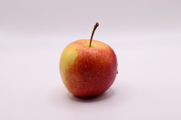 red apple on white background
