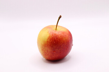 red apples on white background