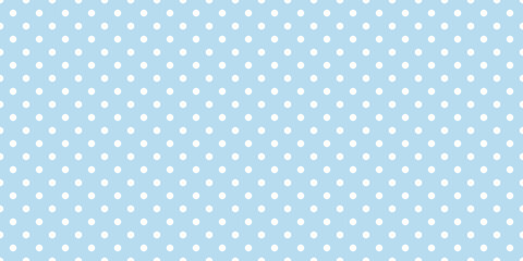 baby blue polka dots seamless patterrn vector - obrazy, fototapety, plakaty