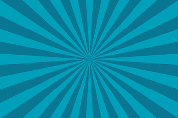 Turquoise Sunburst Pattern Background. Vibrant Radial Rays geometric Illustration