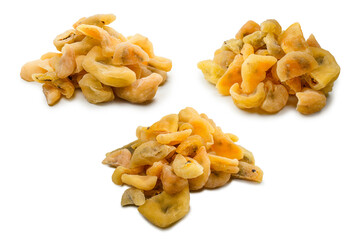 Dried passion fruit isolated on a white background.
