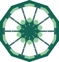 Business ecosystem organisation hexagone diagram scheme template - 541934137